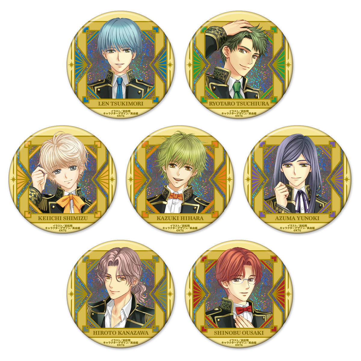 金色のコルダ トレーディングホログラム缶バッジ -アニバーサリーパレード・等身-