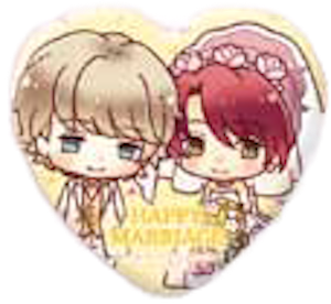 『100万人の金色のコルダ』ウェディング ハート缶バッジセット